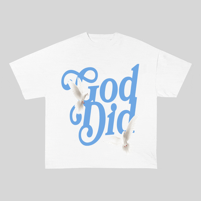 RDMCLOTHINGART tapestry hoodie GOD DID HEAVY WEIGHT COTTON TEE-9039