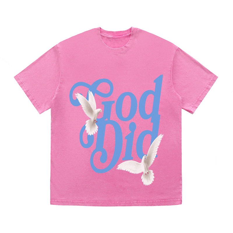 RDMCLOTHINGART tapestry hoodie GOD DID HEAVY WEIGHT COTTON TEE-9039