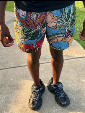 GOKU TAPESTRY SHORTS - RDMCLOTHINGART