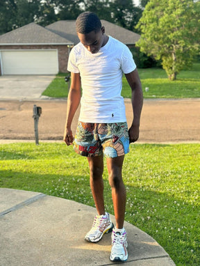 GOKU TAPESTRY SHORTS - RDMCLOTHINGART