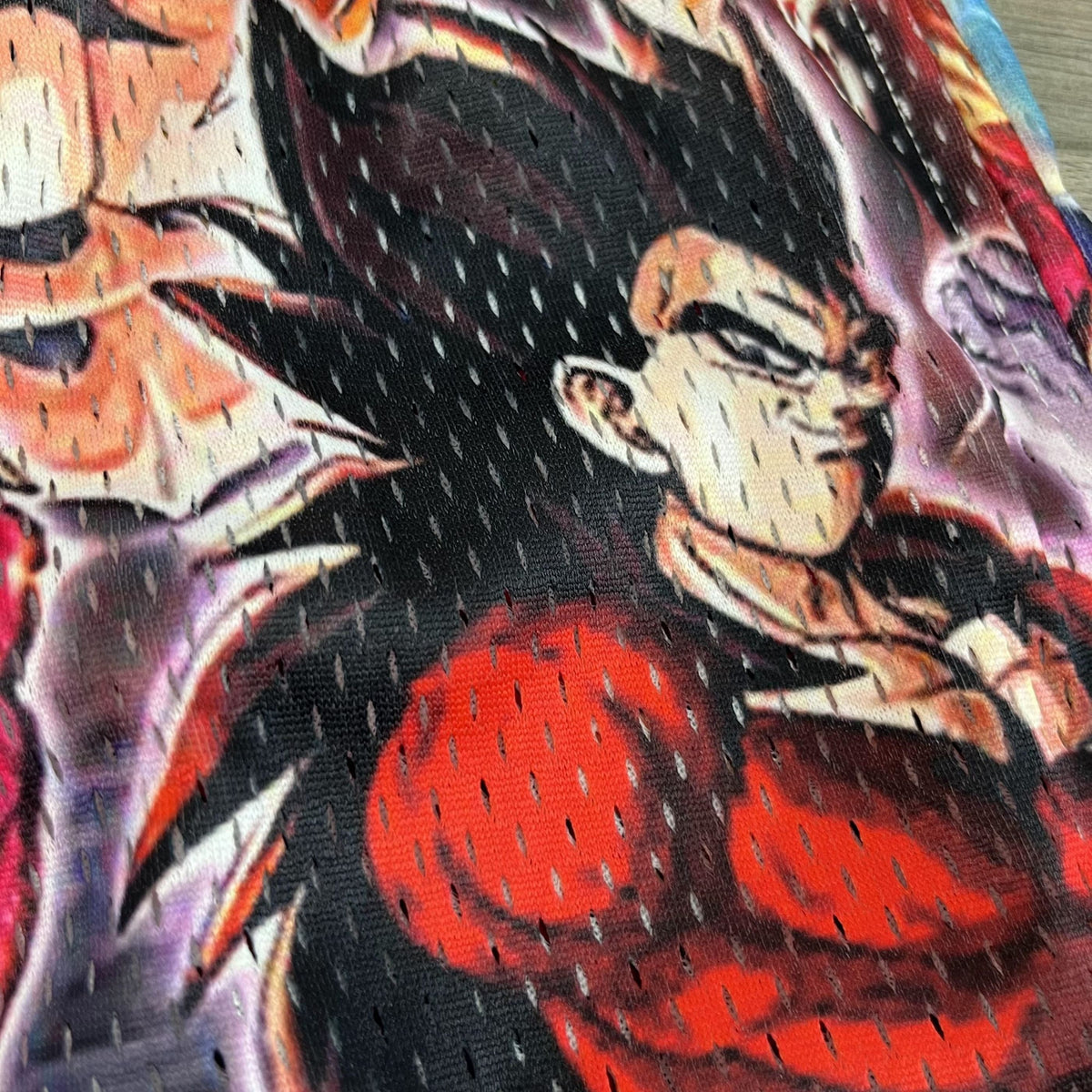 RDMCLOTHINGART tapestry hoodie GOKU&VEGETA MESH SHORTS-8664