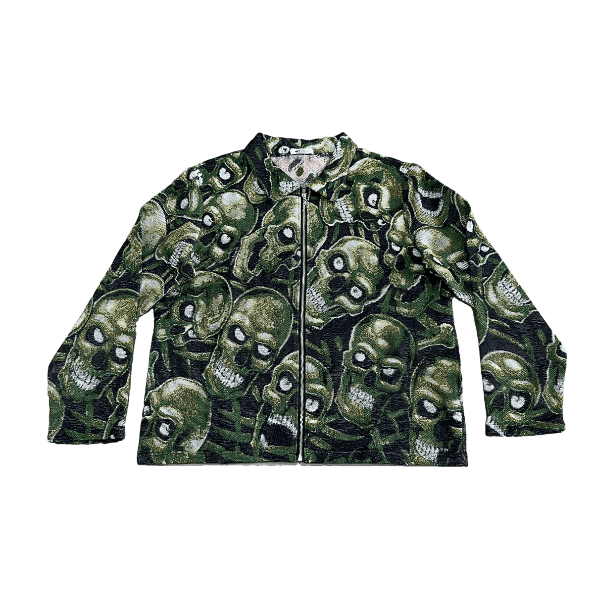 RDMCLOTHINGART tapestry hoodie GREEN SKULL Tapestry JACKET