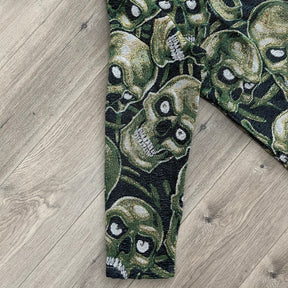 RDMCLOTHINGART tapestry hoodie GREEN SKULL Tapestry JACKET