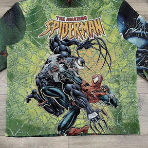 RDMCLOTHINGART tapestry hoodie GREEN SPIDERMAN TAPESTRY