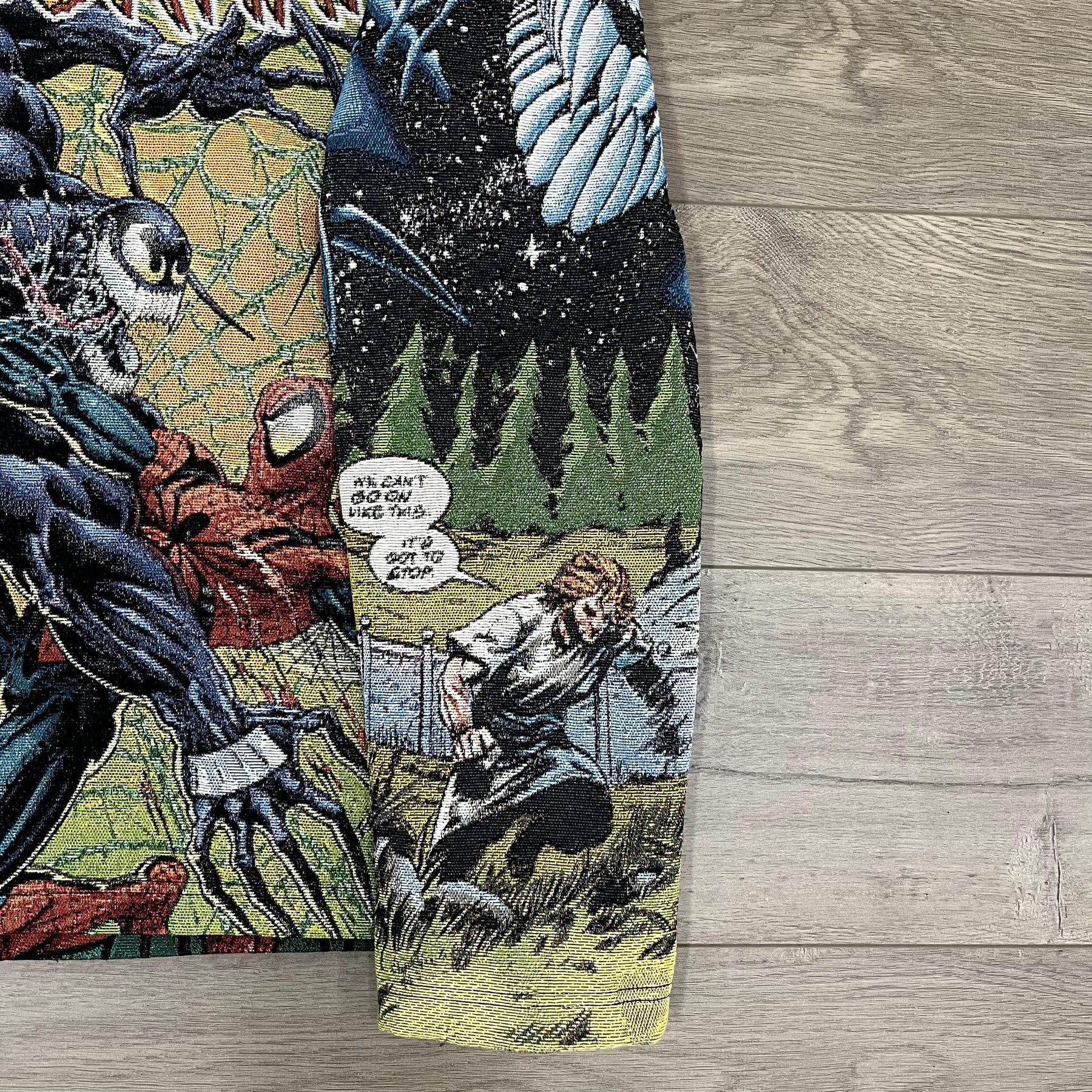 RDMCLOTHINGART tapestry hoodie GREEN SPIDERMAN TAPESTRY