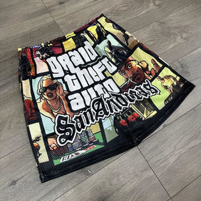 RDMCLOTHINGART tapestry hoodie GTA MESH SHORTS-8689