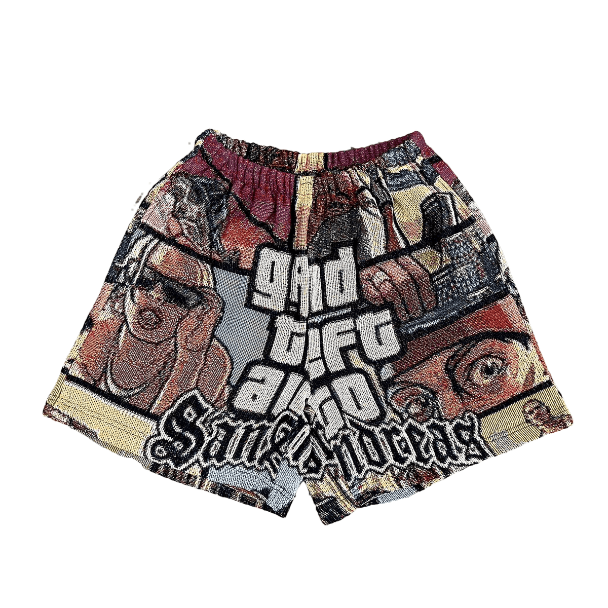 RDMCLOTHINGART tapestry hoodie GTA SHORTS