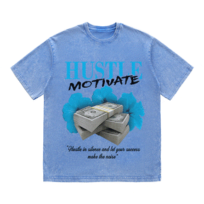 RDMCLOTHINGART tapestry hoodie HUSTLE MOTIVATE HEAVY WEIGHT COTTON TEE-9041