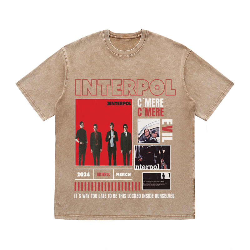 RDMCLOTHINGART tapestry hoodie INTERPOL HEAVY WEIGHT COTTON TEE-9000