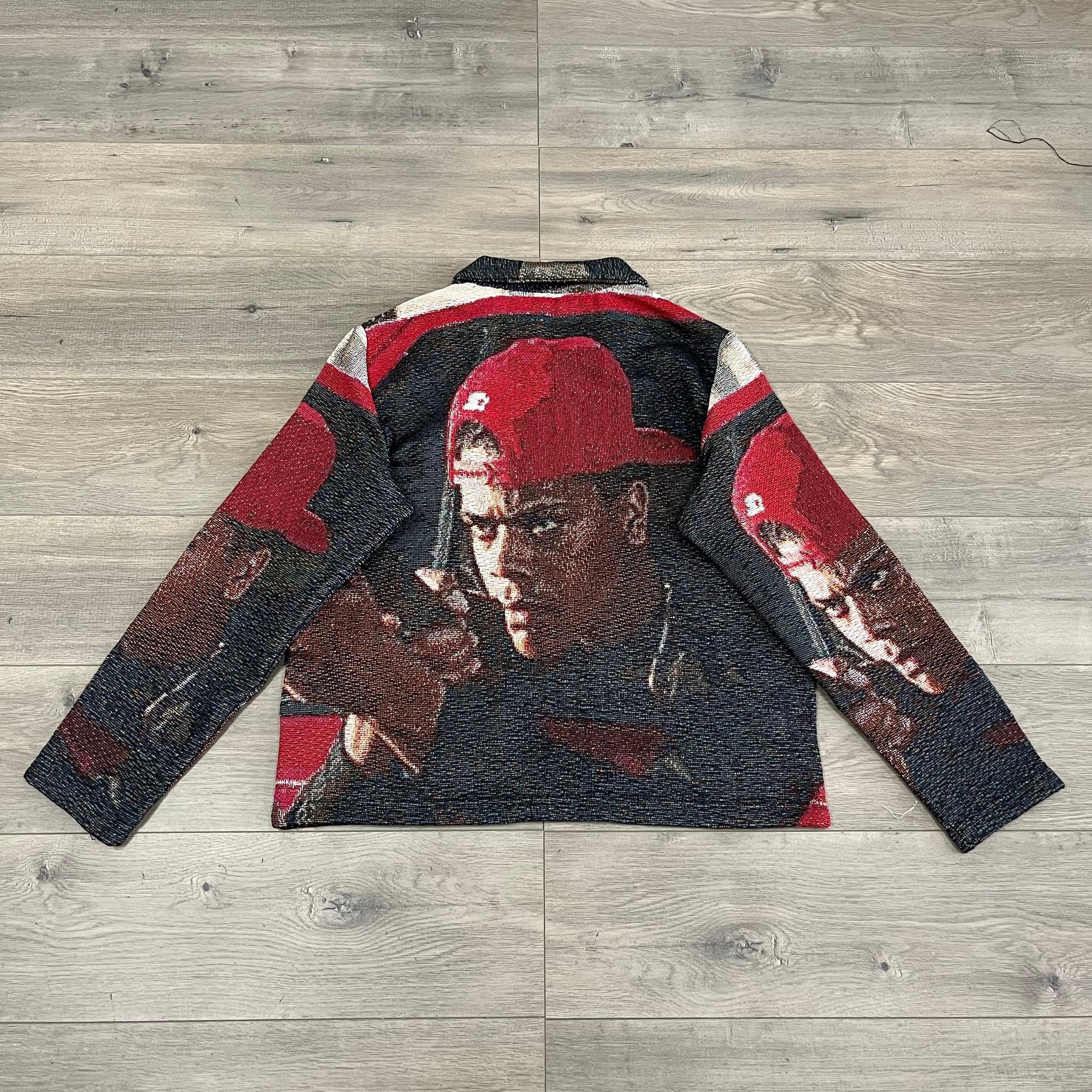 RDMCLOTHINGART tapestry hoodie IS U GON SLIDE TAPESTRY JACKET