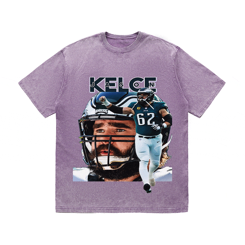 RDMCLOTHINGART tapestry hoodie JASON KELCE HEAVY WEIGHT COTTON TEE-9073