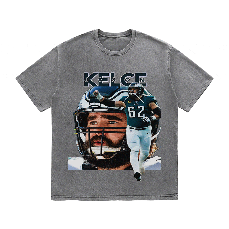 RDMCLOTHINGART tapestry hoodie JASON KELCE HEAVY WEIGHT COTTON TEE-9073