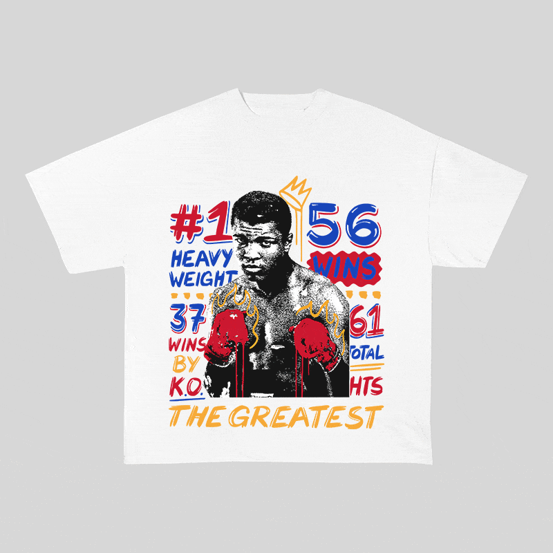 RDMCLOTHINGART tapestry hoodie JOE FRAZIER HEAVY WEIGHT COTTON TEE-9042