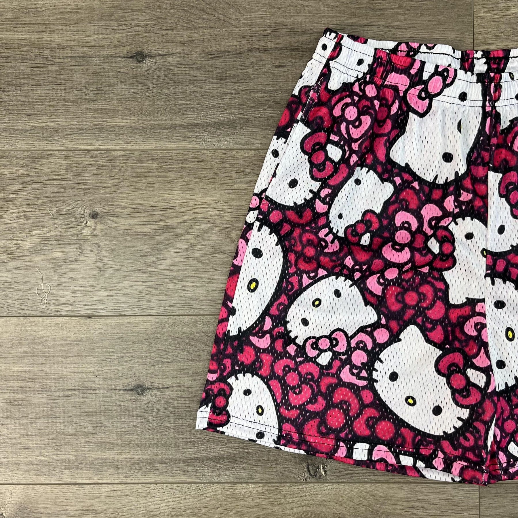 RDMCLOTHINGART tapestry hoodie KITTY MESH SHORTS-8672