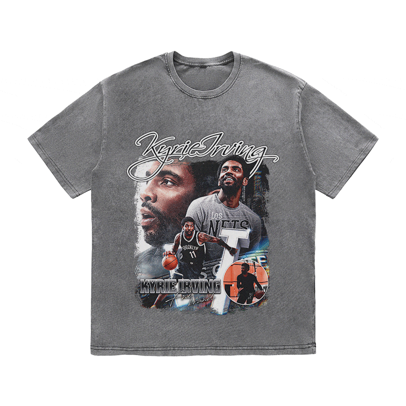 RDMCLOTHINGART tapestry hoodie KYRIE HEAVY WEIGHT COTTON TEE-9319