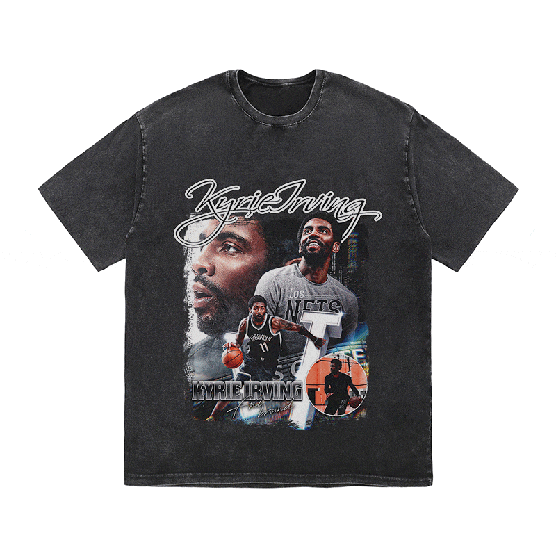RDMCLOTHINGART tapestry hoodie KYRIE HEAVY WEIGHT COTTON TEE-9319