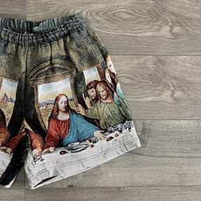 LAST DINNER TAPESTRY SHORT - RDMCLOTHINGART