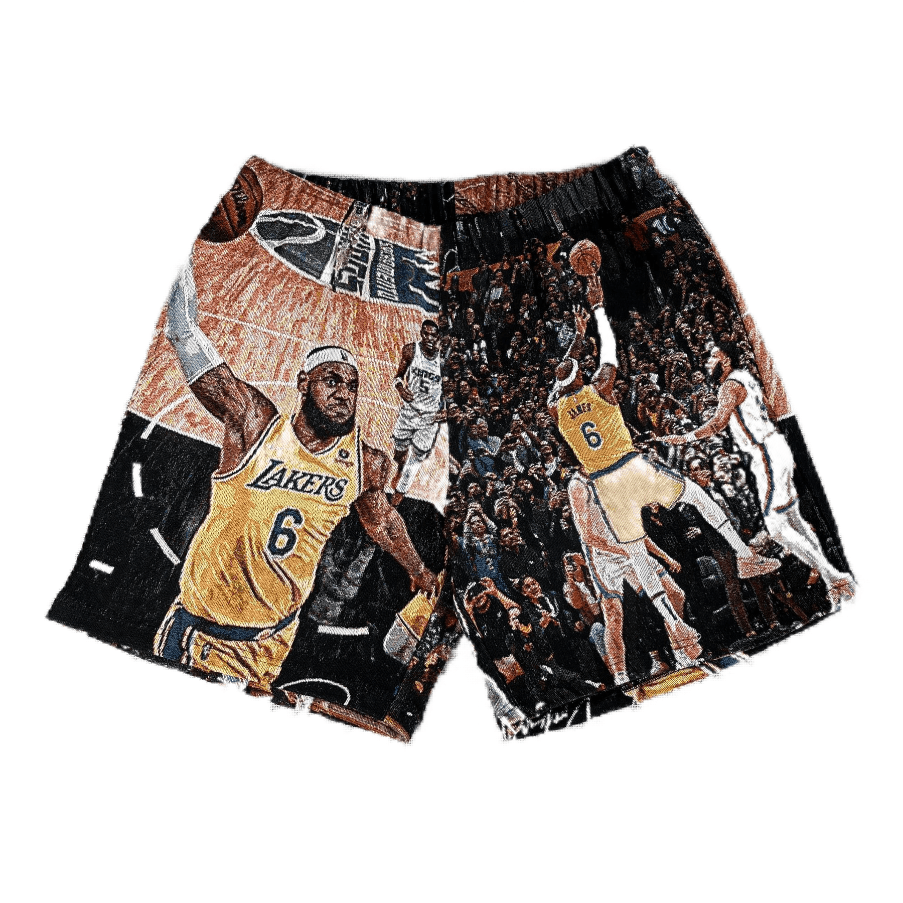 RDMCLOTHINGART tapestry hoodie LBJ TAPESTRY SHORTS