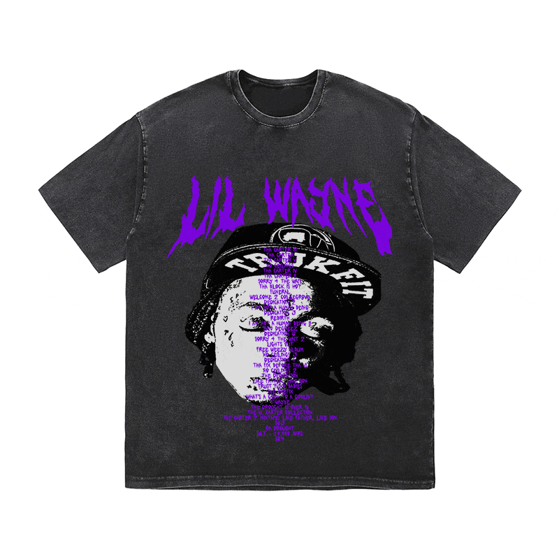 RDMCLOTHINGART tapestry hoodie LIL WAYNE HEAVY WEIGHT COTTON TEE-8937