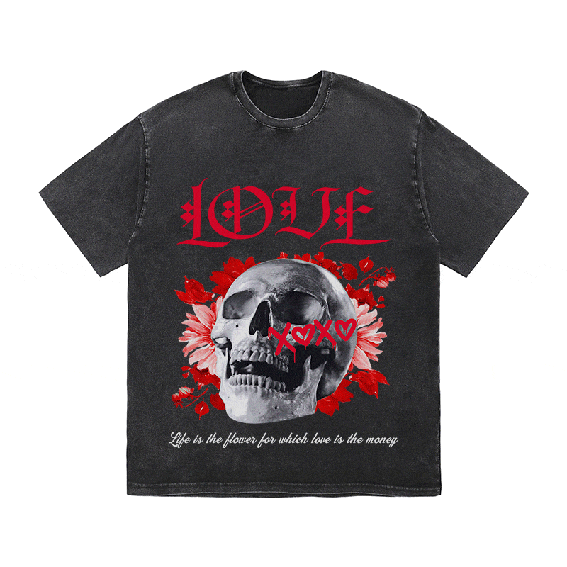 RDMCLOTHINGART tapestry hoodie LOVE HEAVY WEIGHT COTTON TEE-9044