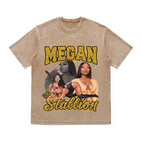 RDMCLOTHINGART tapestry hoodie MEGAN STALLION HEAVY WEIGHT COTTON TEE-9130