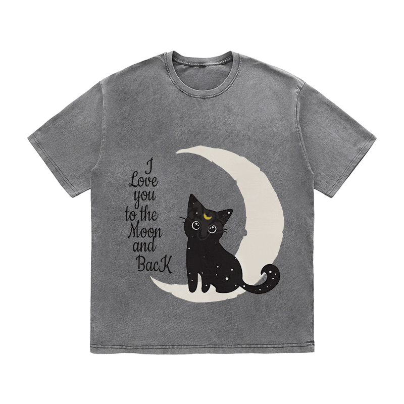 RDMCLOTHINGART tapestry hoodie MOON CAT HEAVY WEIGHT COTTON TEE-9326