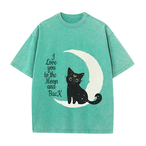 RDMCLOTHINGART tapestry hoodie MOON CAT HEAVY WEIGHT COTTON TEE-9326