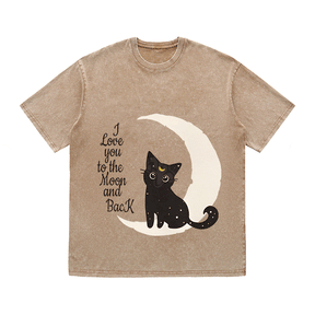 RDMCLOTHINGART tapestry hoodie MOON CAT HEAVY WEIGHT COTTON TEE-9326