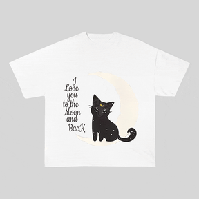 RDMCLOTHINGART tapestry hoodie MOON CAT HEAVY WEIGHT COTTON TEE-9326