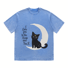 RDMCLOTHINGART tapestry hoodie MOON CAT HEAVY WEIGHT COTTON TEE-9326