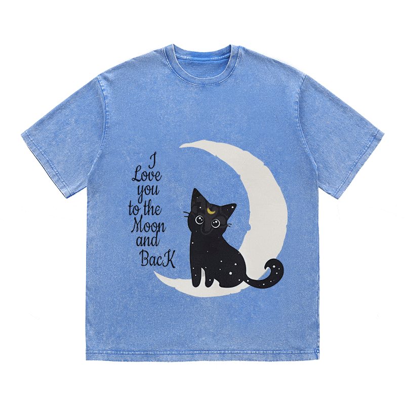 RDMCLOTHINGART tapestry hoodie MOON CAT HEAVY WEIGHT COTTON TEE-9326