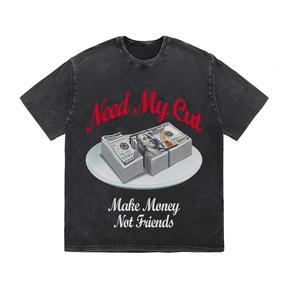 RDMCLOTHINGART tapestry hoodie NEED MY CUT HEAVY WEIGHT COTTON TEE-9051