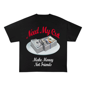 RDMCLOTHINGART tapestry hoodie NEED MY CUT HEAVY WEIGHT COTTON TEE-9051