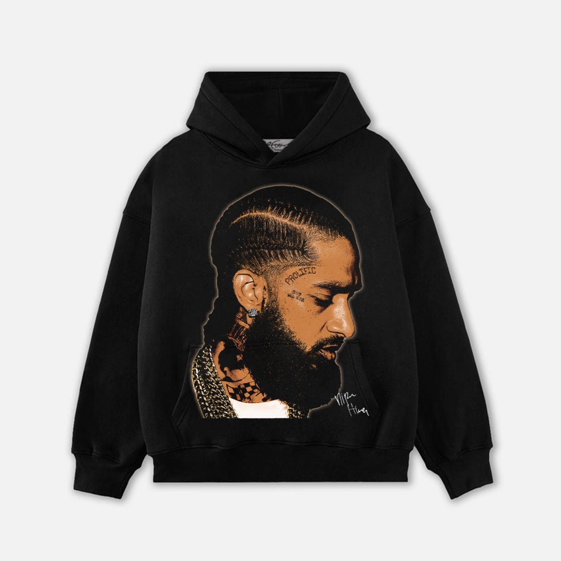NIPSEYHUSSLE HEAD HOODIE-1055 - RDMCLOTHINGART