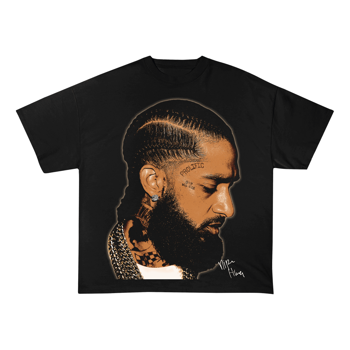 RDMCLOTHINGART tapestry hoodie NIPSEYHUSSLE HEAVEY WEIGHT COTTON TEE-8004