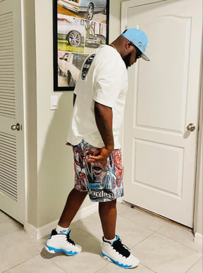 NORTHCAROLINA TAPESTRY SHORTS - RDMCLOTHINGART