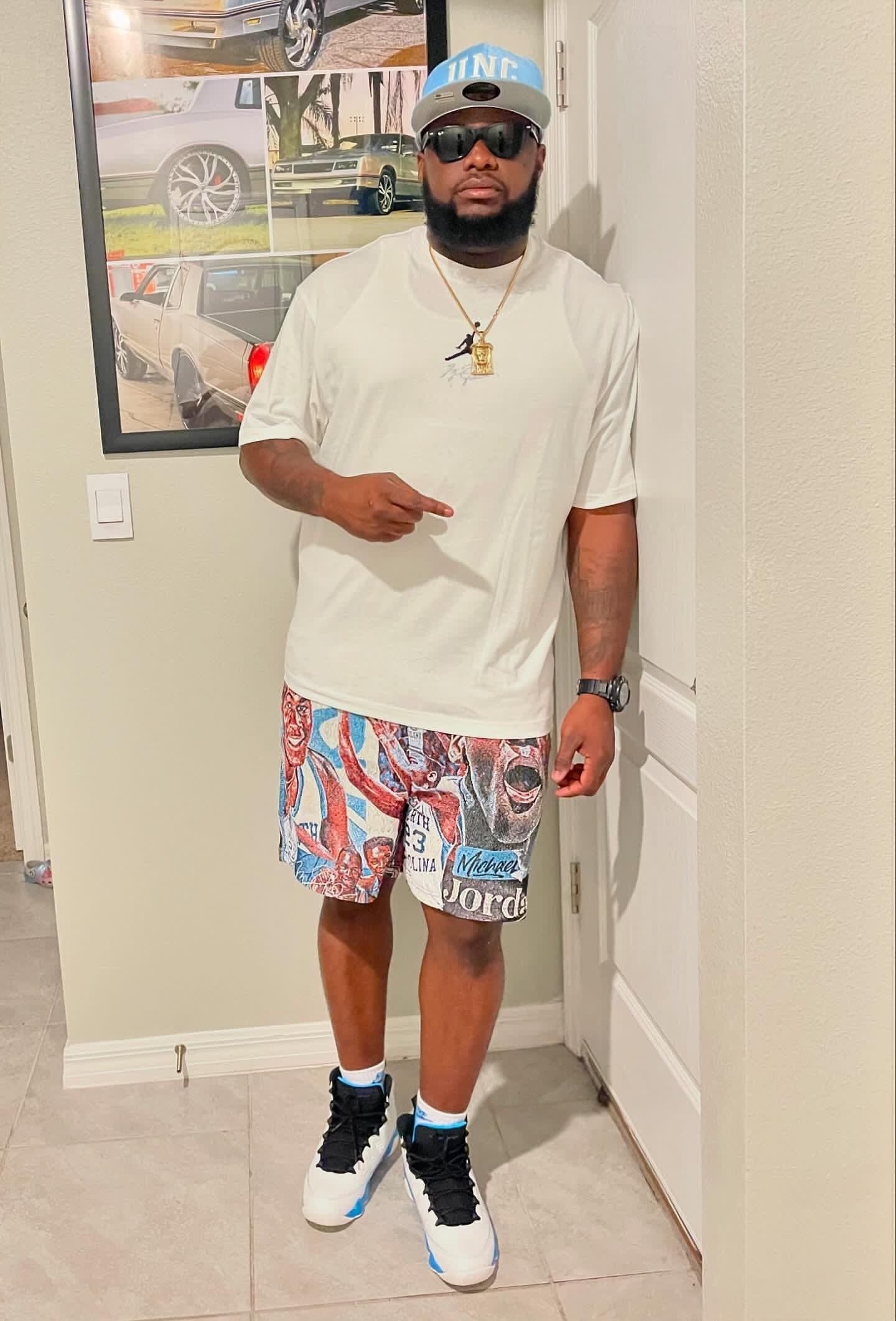 NORTHCAROLINA TAPESTRY SHORTS - RDMCLOTHINGART