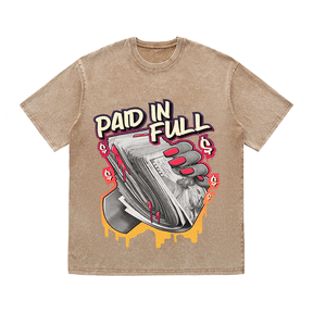 RDMCLOTHINGART tapestry hoodie PAID IN FULL HEAVY WEIGHT COTTON TEE-9052