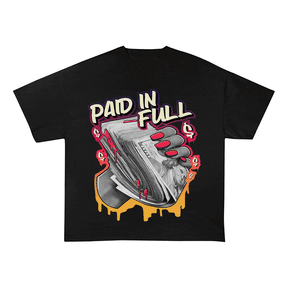 RDMCLOTHINGART tapestry hoodie PAID IN FULL HEAVY WEIGHT COTTON TEE-9052
