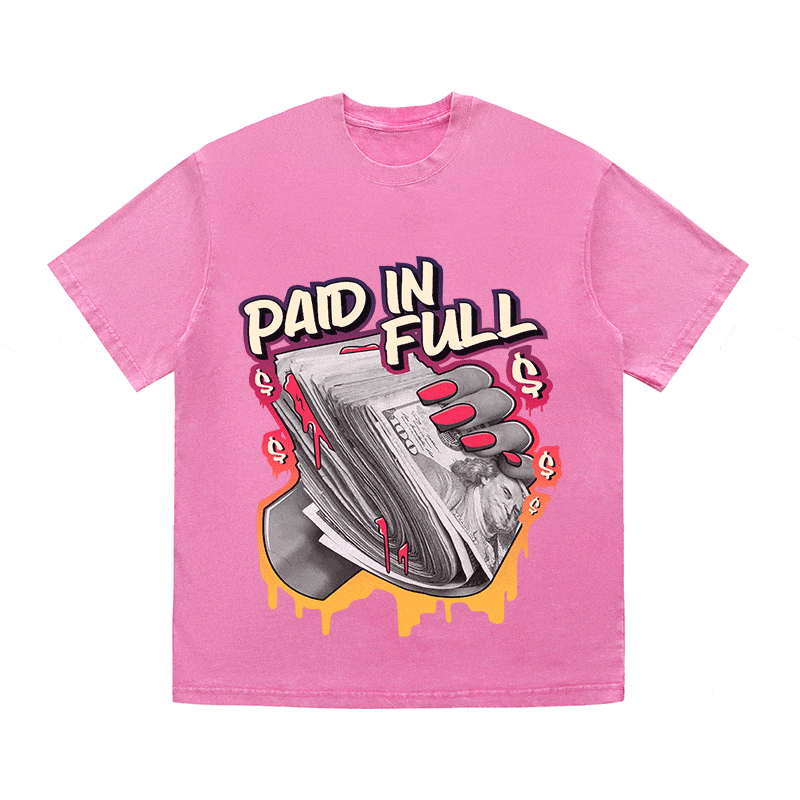 RDMCLOTHINGART tapestry hoodie PAID IN FULL HEAVY WEIGHT COTTON TEE-9052