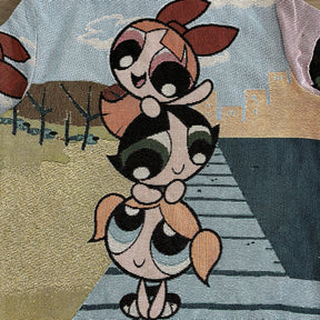 RDMCLOTHINGART tapestry hoodie POWERPUFF GIRLS TAPESTRY HOODIE