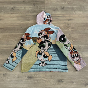 RDMCLOTHINGART tapestry hoodie POWERPUFF GIRLS TAPESTRY HOODIE