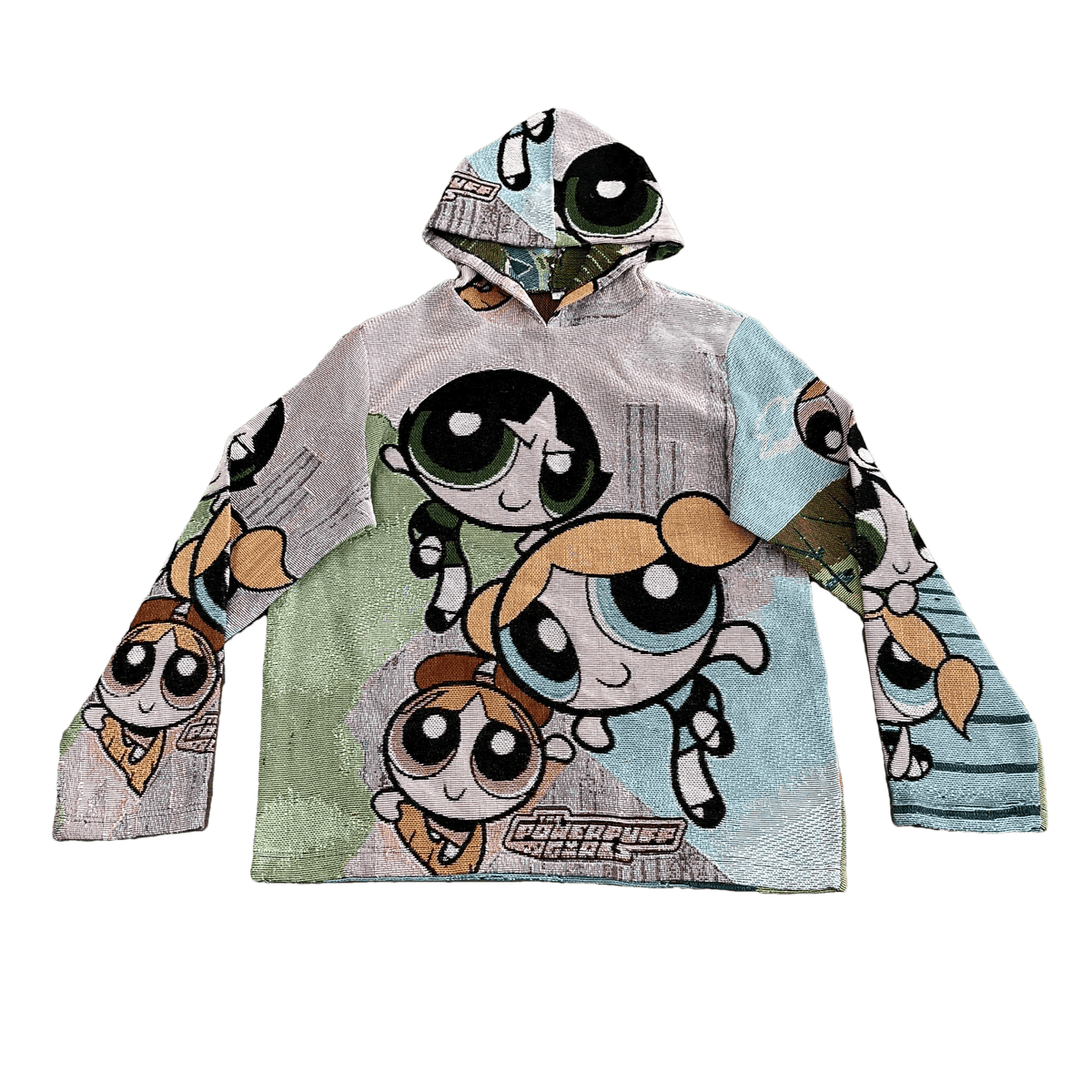 RDMCLOTHINGART tapestry hoodie POWERPUFF GIRLS TAPESTRY HOODIE