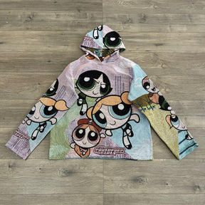 RDMCLOTHINGART tapestry hoodie POWERPUFF GIRLS TAPESTRY HOODIE