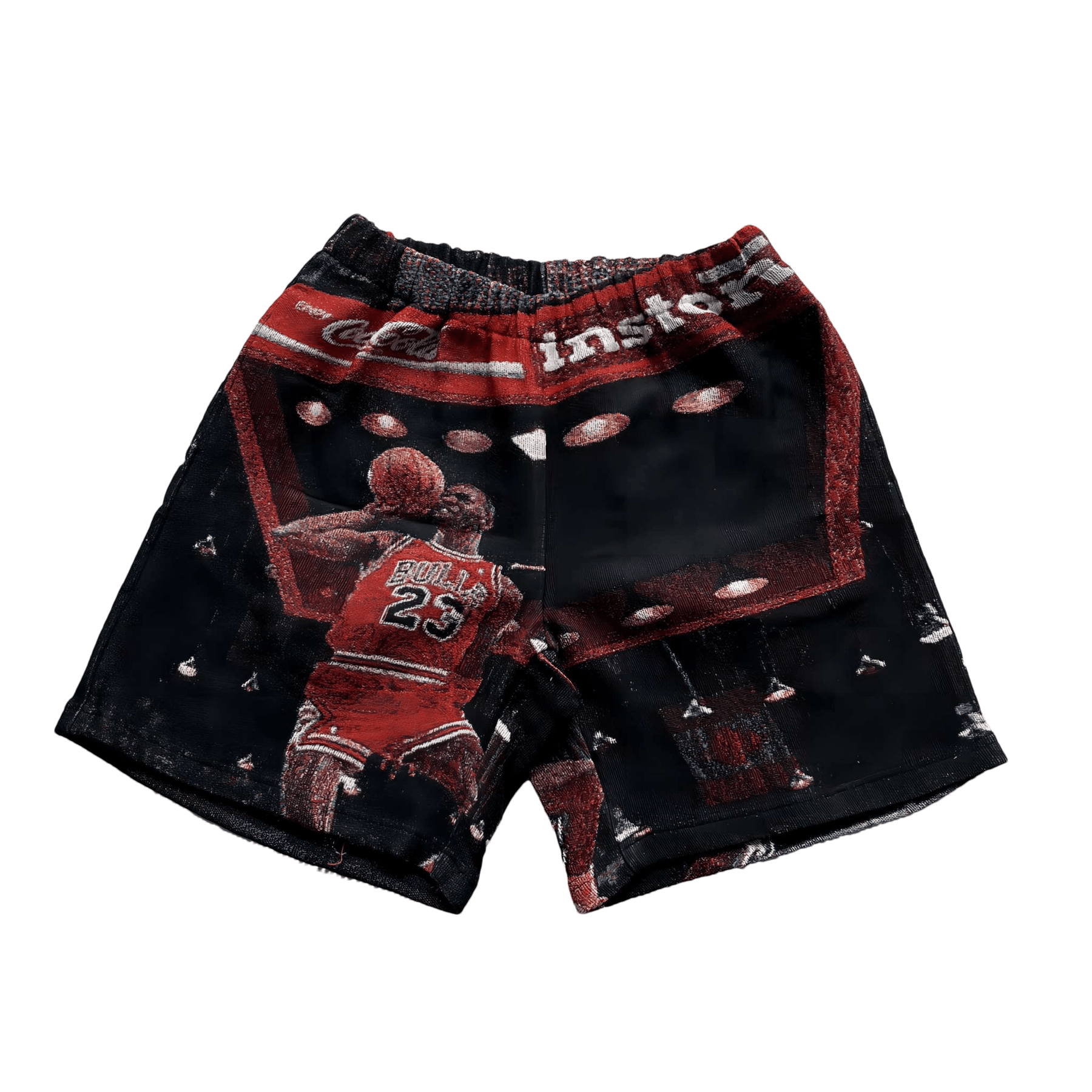 RDMCLOTHINGART tapestry hoodie RED MJ DUNK SHORTS