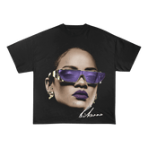 RDMCLOTHINGART tapestry hoodie RIHANNA HEAVEY WEIGHT COTTON TEE-8003