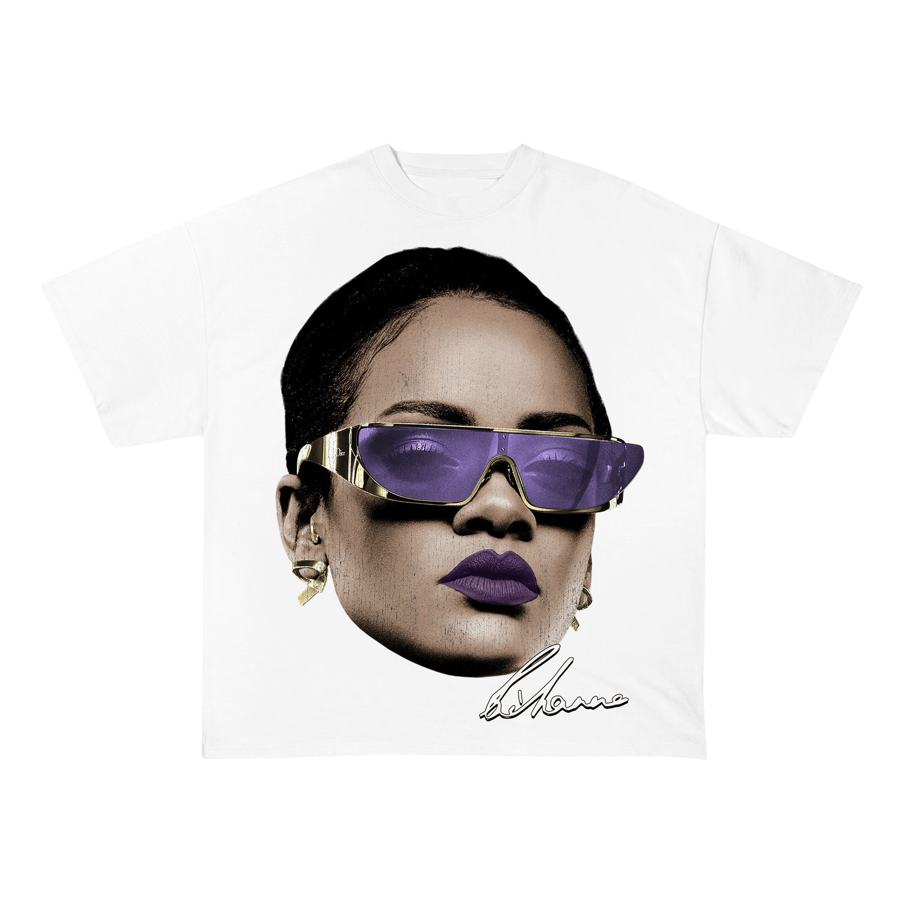 RDMCLOTHINGART tapestry hoodie RIHANNA HEAVEY WEIGHT COTTON TEE-8003