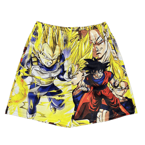 RDMCLOTHINGART tapestry hoodie SAIYAN COLLECTION MESH SHORTS-8663