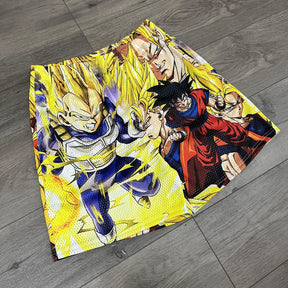 RDMCLOTHINGART tapestry hoodie SAIYAN COLLECTION MESH SHORTS-8663