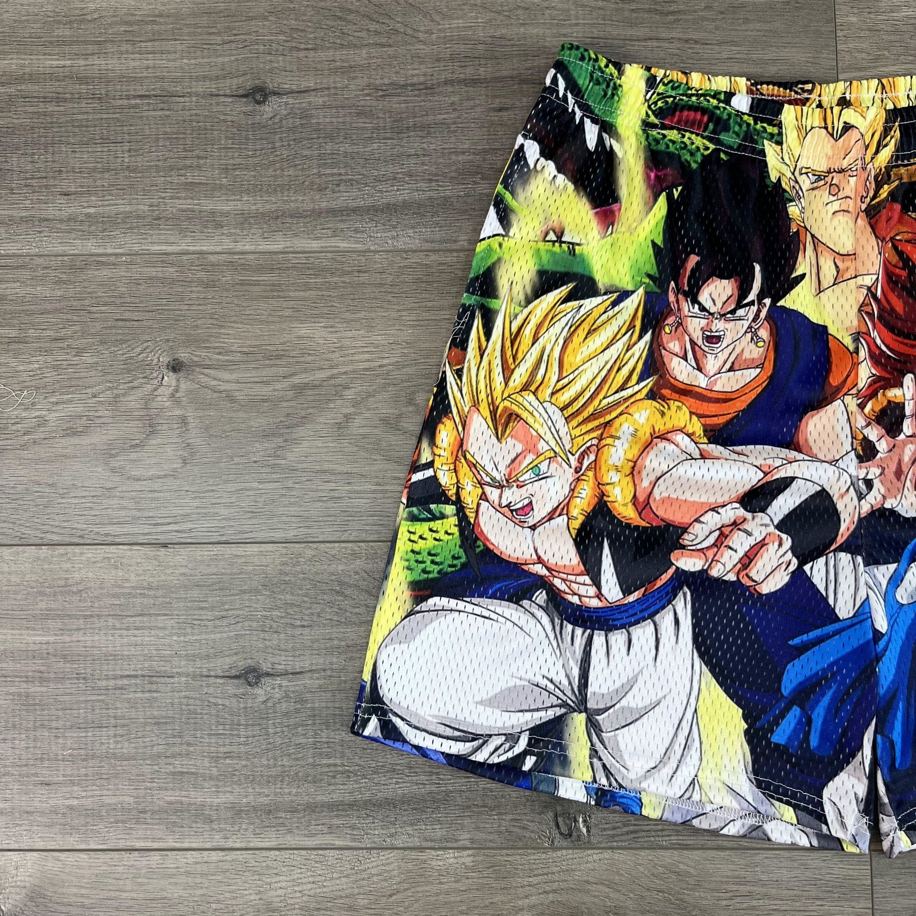 RDMCLOTHINGART tapestry hoodie SAIYAN COLLECTION MESH SHORTS-8684